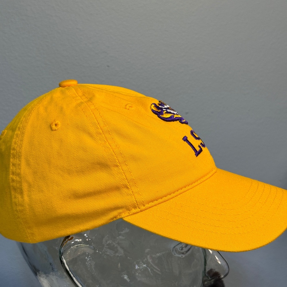 LSU Tigers Yellow Embroidered Dad Hat Adjustable Baseball Cap Mens NCAA Purple - Picture 7 of 13